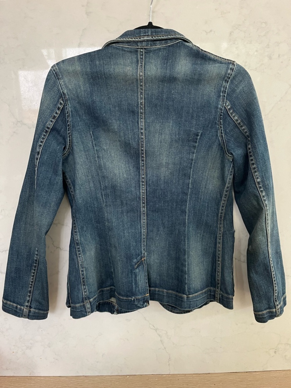 Nili Lotan Women's Denim Blazer Jacket - Blue Sz 4 - Picture 5 of 7
